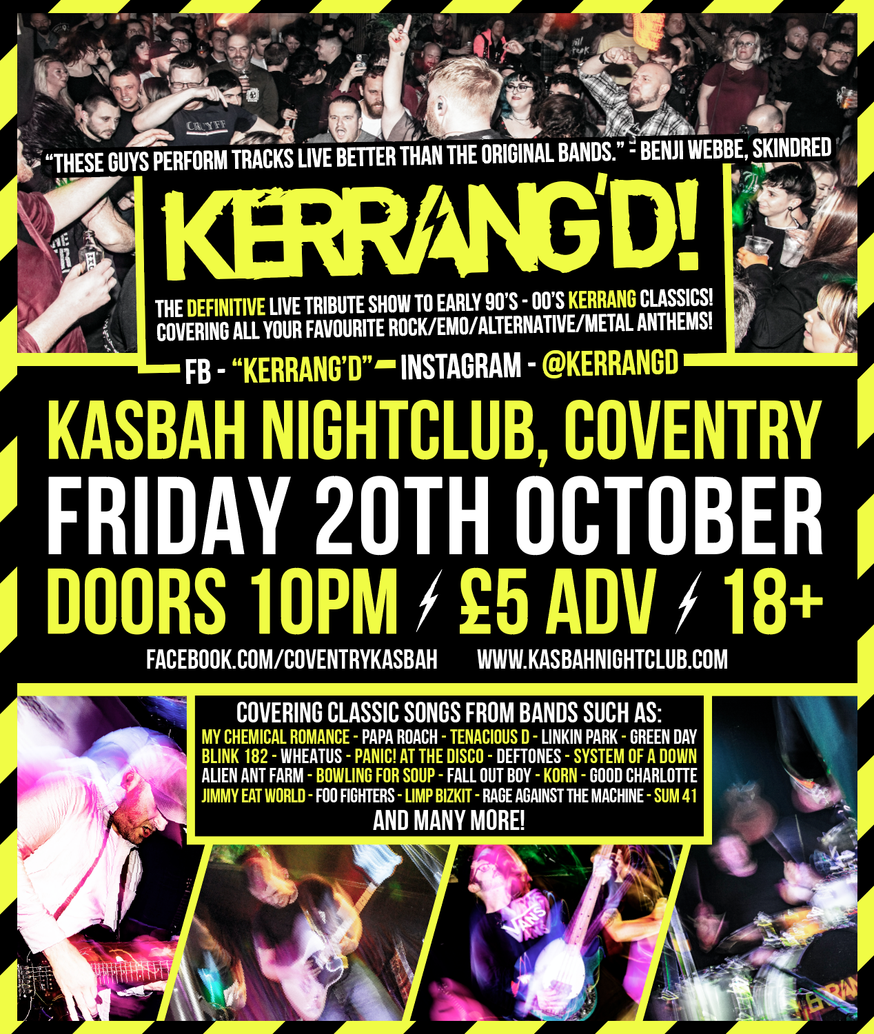 Kerrang’D! (20th October – indie room)