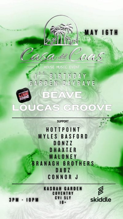 Casa Del Coas (Garden Event – 16th May)